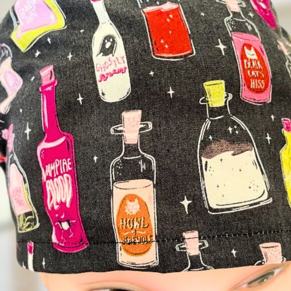 Liquid Magic~ Ponytail Scrub Cap~~Surgical Hat, OR, CNA, Cap, CRNA, Scrub Cap - Picture 3 of 5